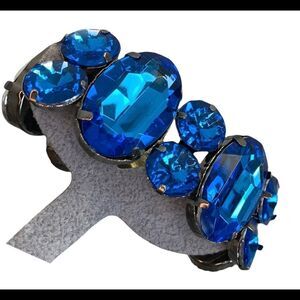 🛍3/$20 SPARKLY royal blue elastic jewel embellished costume jewellery bracelet